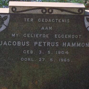 HAMMOND Jacobus Petrus 1904-1965