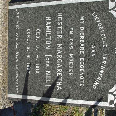 HAMILTON Hester Margaretha nee NEL 1919-1967