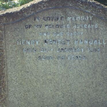 HANDALL Henry Ernest   -1954