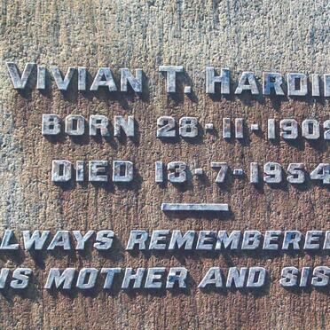HARDING Vivian T. 1902-1954