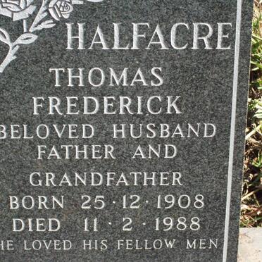 HALFACRE Thomas Frederick 1908-1988