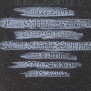 HEROLD Tobias Johannes 1874-1951 &amp; Maria Jacoba Christina DU TOIT 1870-1953