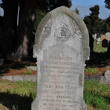 HERSCHELL Alexander Christie -1918 &amp; Mary Ann Grace Hay RAEBURN -1923