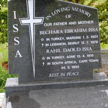 ISSA Bechara Ebrahim 1901-1979 &amp; Rahil Daoud 1915-1995