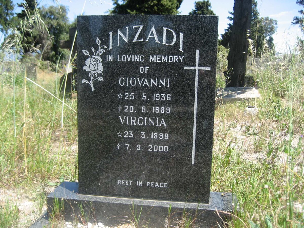 INZADI Virginia 1898-2000 :: INZADI Giovanni 1936-1989