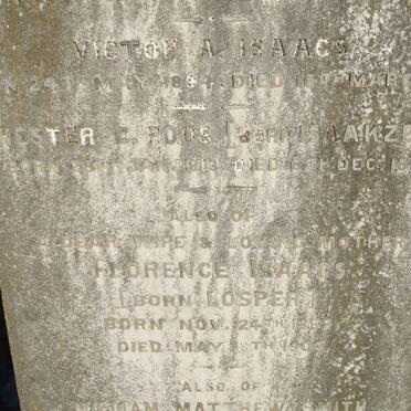 ISAACS William W. 1890-1892 :: ISAACS Victor A. 1894-1895 