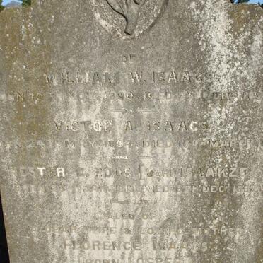 ISAACS William W. 1890-1892 :: ISAACS Victor A. 1894-1895