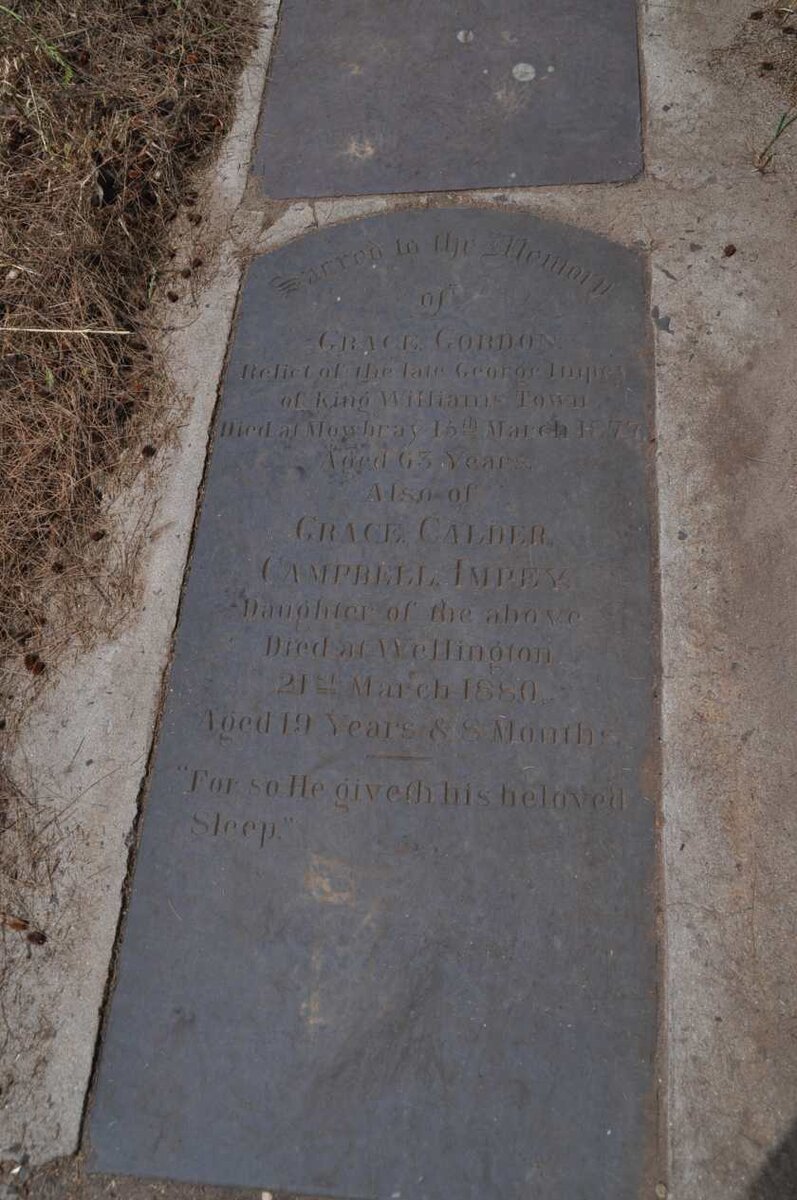 IMPEY Grace Gordon -1877 :: IMPEY Grace Calder Campbell -1880