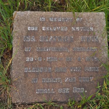 IRWIN Ida Beatrice 1901-1973