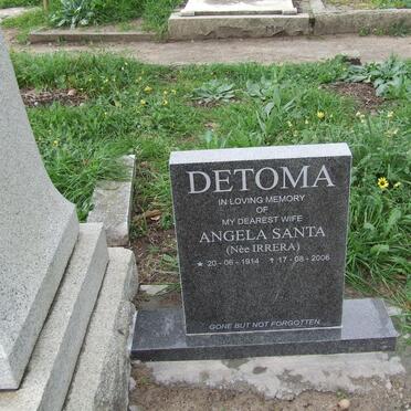 DETOMA Angela Santa nee IRRERA 1914-2006
