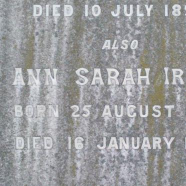 IRISH John Philip -1923 &amp; Ann Sarah 1861-1910 :: IRISH Edward James 1882-1893 