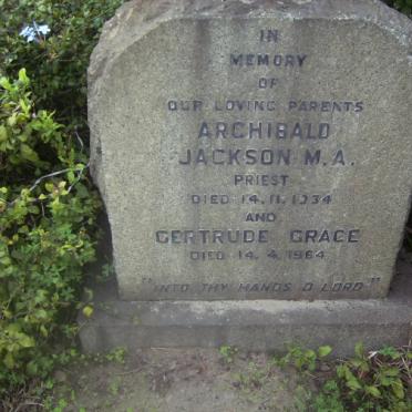 JACKSON Archibald -1934 &amp; Gertrude Grace -1964