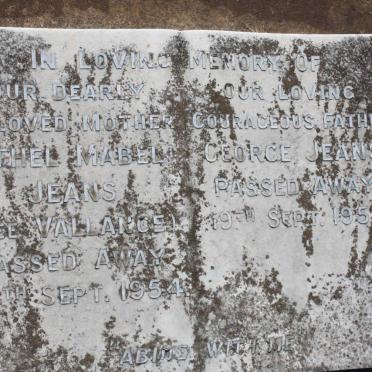 JEANS George -1956 &amp; Ethel Mabel VALLANCE -1954