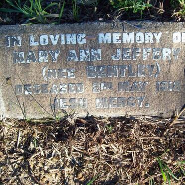 JEFFERY Mary Ann nee BENTLEY -1918