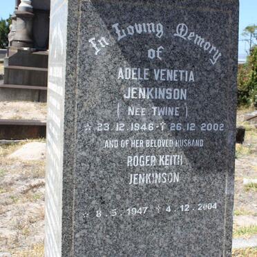JENKINSON Roger Keith 1947-2004 &amp; Adele Venetia TWINE 1946-2002