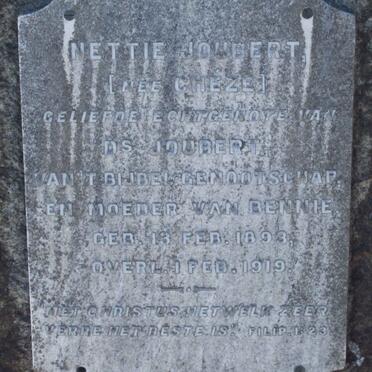 JOUBERT Nettie nee CHEZE 1893-1919