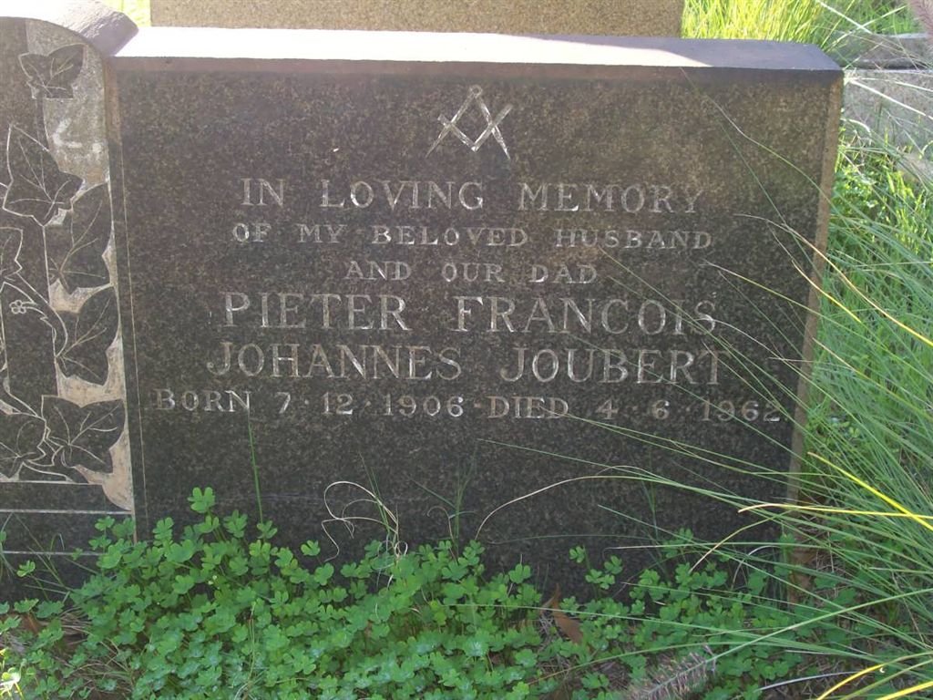 JOUBERT Pieter Francois Johannes 1906-1962
