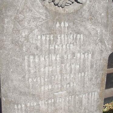 JONGH Francina, de nee STEYN -1905
