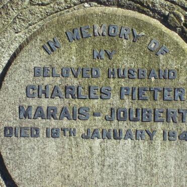 JOUBERT Charles Pieter, MARAIS  -1945
