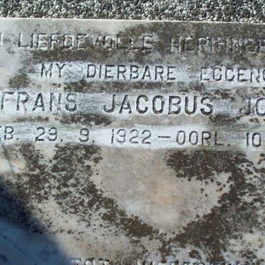 JOOSTE Frans Jacobus 1922-1981