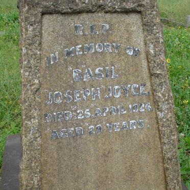 JOYCE Basil Joseph -1924