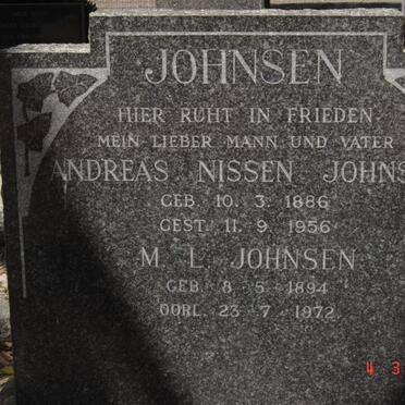 JOHNSEN Andreas Nissen 1886-1956 :: JOHNSEN M.L. 1894-1972