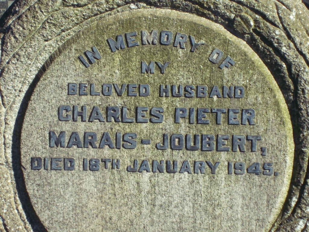 JOUBERT Charles Pieter, MARAIS  -1945