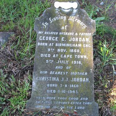 JORDAN George E. 1860-1916 &amp; Christina J.J. 1860-1943
