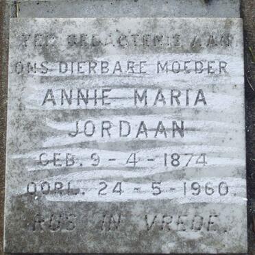 JORDAAN Annie Maria 1874-1960