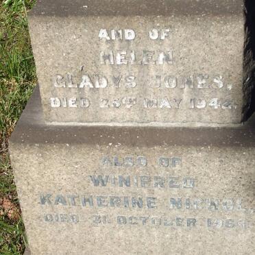 JONES Helen Gladys -1942 :: NICHOL Winifred Kathleen -1964