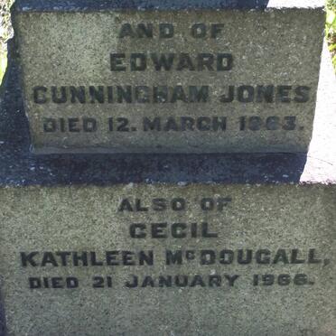 JONES Edward Cunningham -1963 :: McDOUGALL Cecil Kathleen -1966