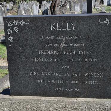 KELLY Frederick Hugh Tyler 1890-1960 &amp; Dina Margaretha WEYERS 1896-1965