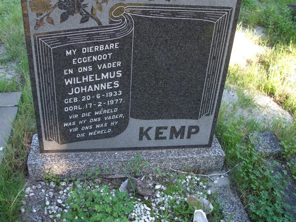 KEMP Wilhelmus Johannes 1933-1977