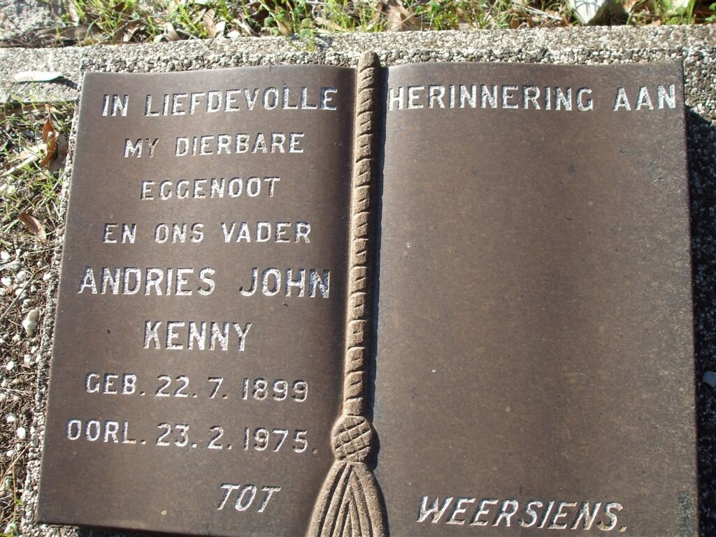 KENNY Andries John 1899-1975