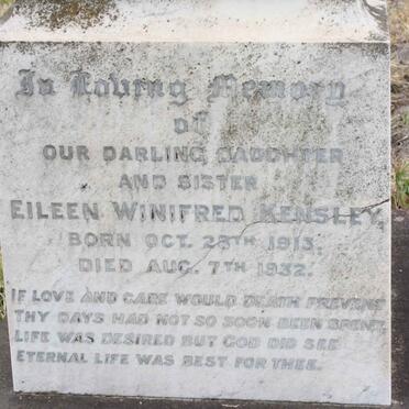 KENSLEY Eileen Winifred 1913-1932