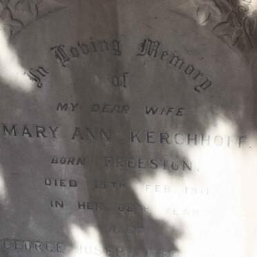 KERCHHOFF Mary Ann nee FREESTON -1911