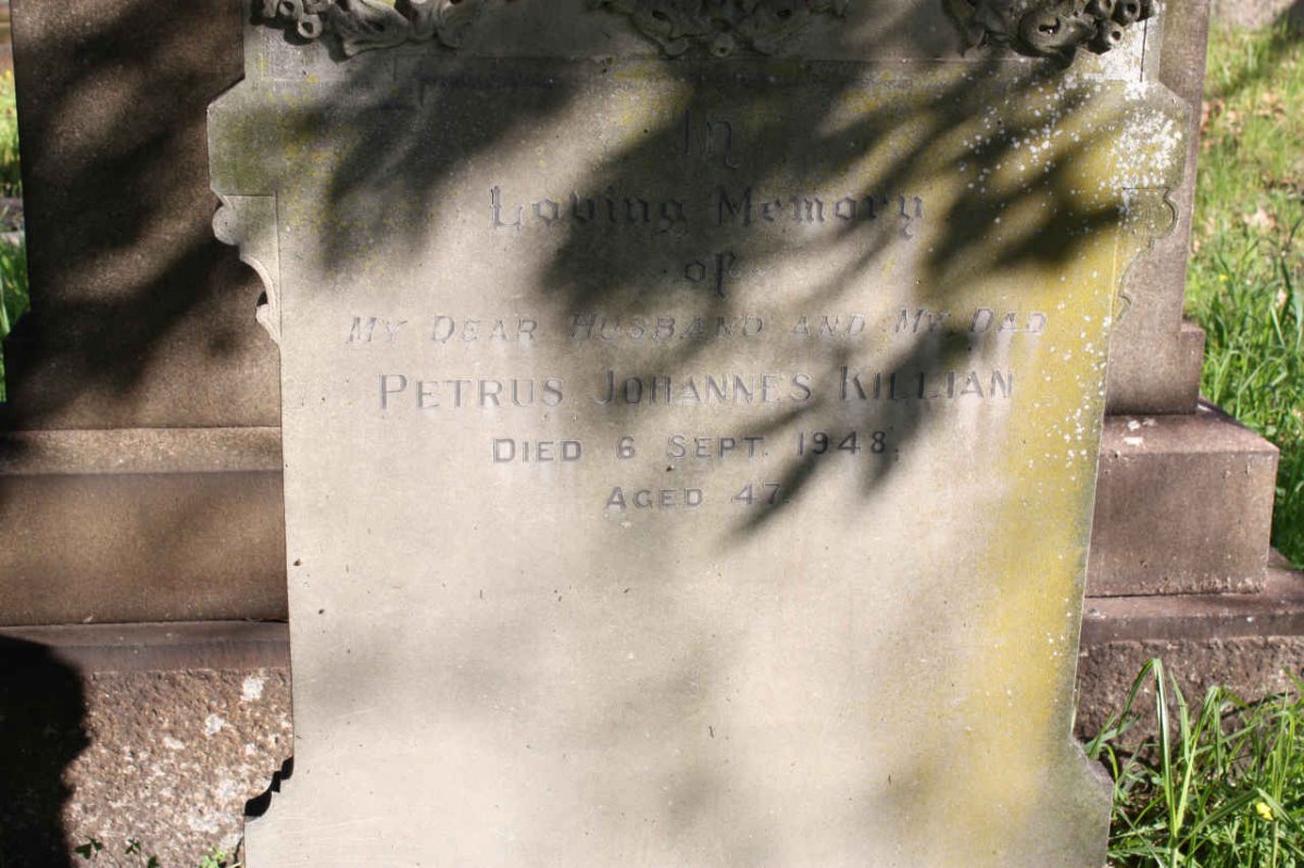KILLIAN Petrus Johannes -1948