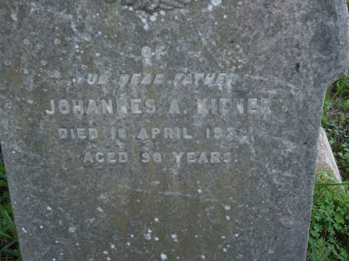 KIENER Johannes A.  -1932 