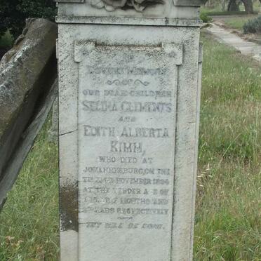 KIMM Selina Clements -1894 :: KIMM Edith Alberta Kimm -1894