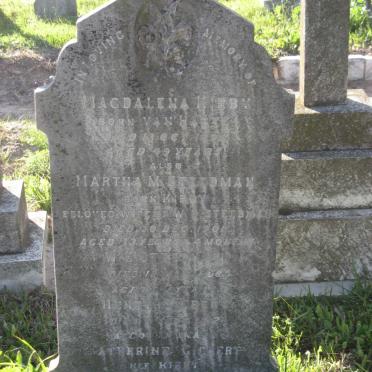 KIRBY Magdalena nee VAN HARTE -1894