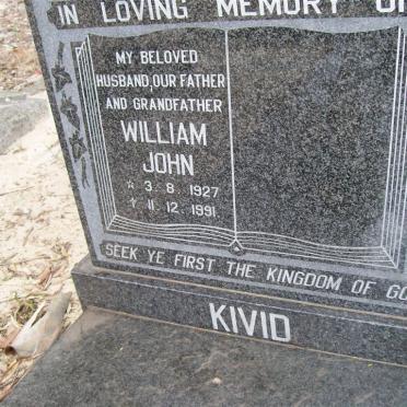 KIVID William John 1927-1991