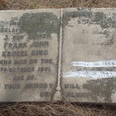 KING Frank John Krugel -1961 &amp; Anna Louisa 1903-1987