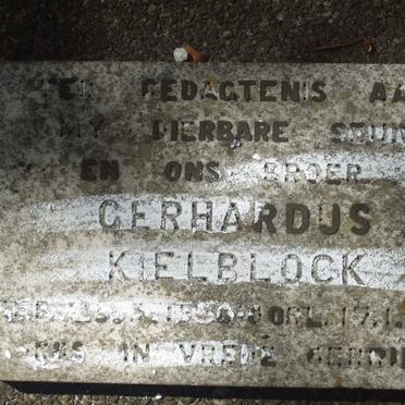 KIELBLOCK Gerhardus ?-1965