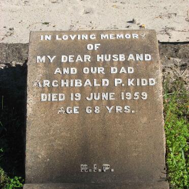 KIDD Archibald P. -1959