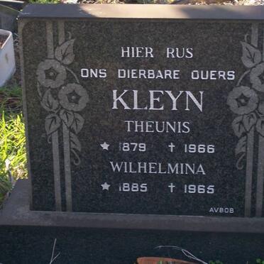 KLEYN Theunis 1879-1966 &amp; Wilhelmina 1885-1965