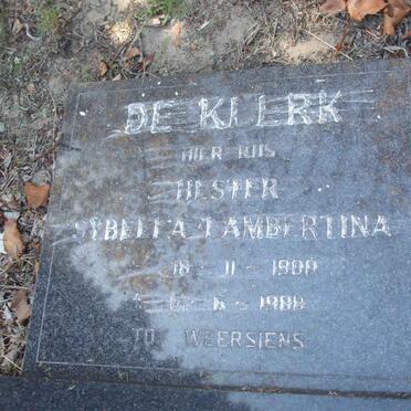 KLERK Hester Sybella Ambertina, de 1900-1988