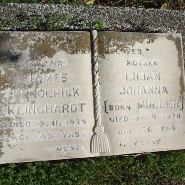 KLINGHARDT James Frederick -1935 &amp; Lilian Johanna MULLER -1970