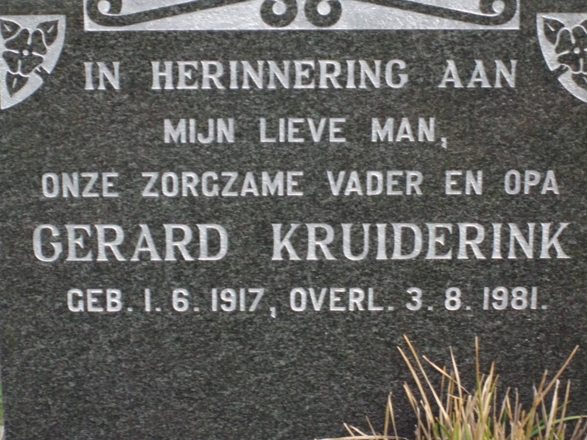 KRUIDERINK Gerard 1917-1981