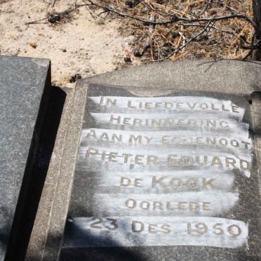 KOCK Pieter Eduard, de -1950
