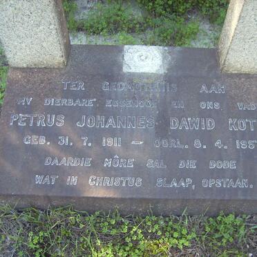 KOTZE Petrus Johannes Dawid  1911-1957